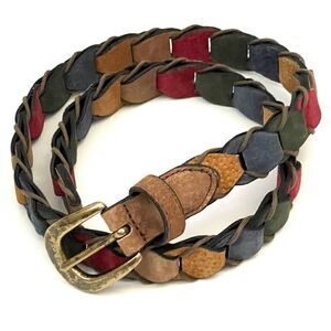 Pig Split Vintage Multicolored Belt Size S